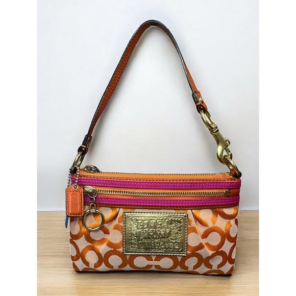 Y2K Coach 13826 Poppy OP Art Signature Tote & Large Wristlet - Picture 7 of 15